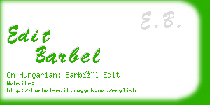edit barbel business card